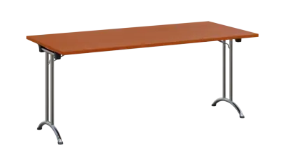 SLC 180 chrom skládací jednací stůl 1800x800, deska 25 mm, podnož chrom, deska třešeň šumavská